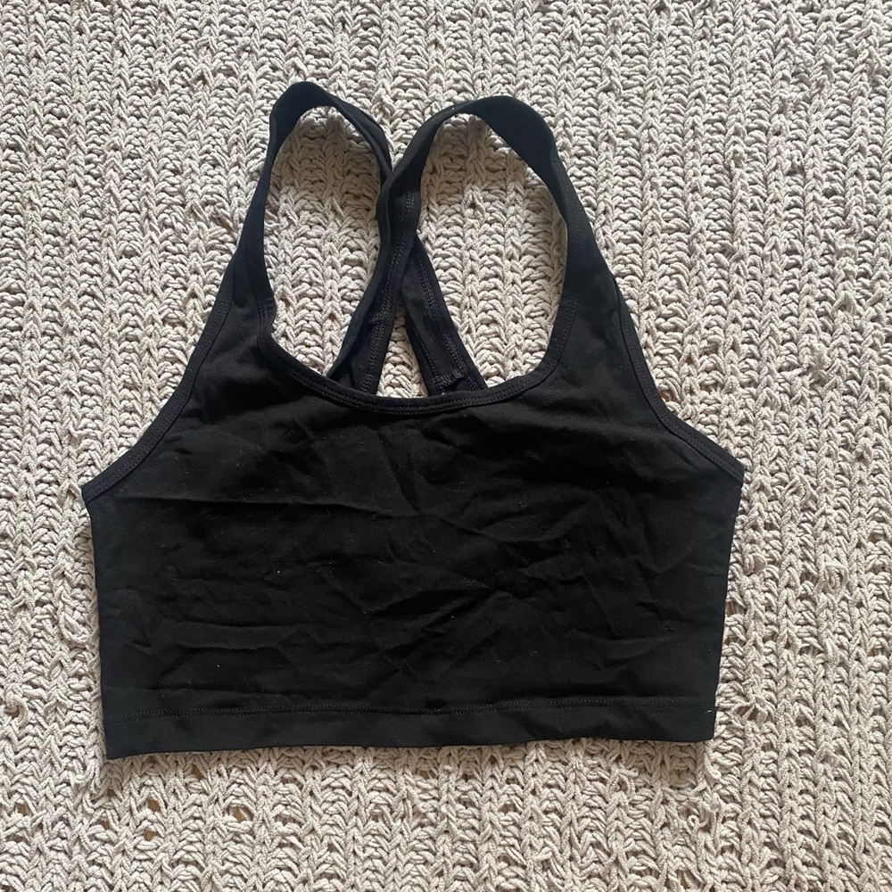 TNA black crop top